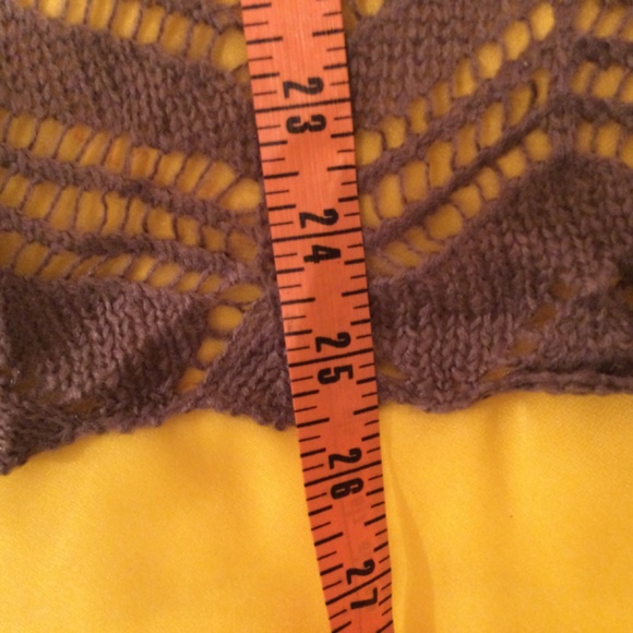 Decree Open Faced Charcoal Grey Sweater with ruffle - Picture 8 of 12